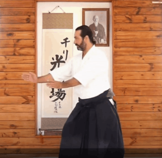 Kobayashi Sensei al Centro sentado